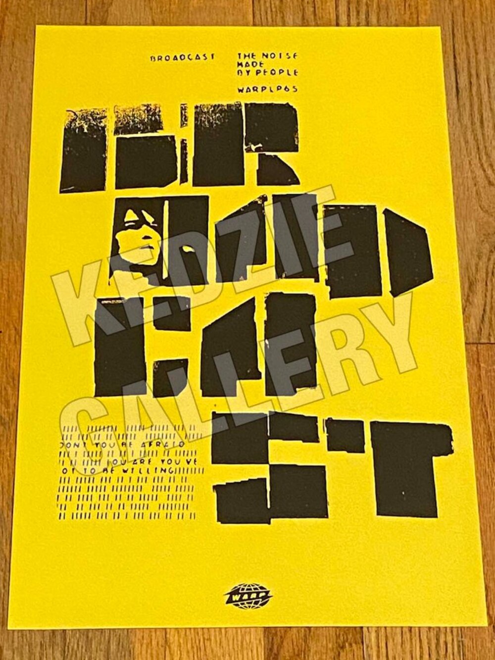 Broadcast the band 2000 The Noise Made By People Warp Records Store Promo Poster